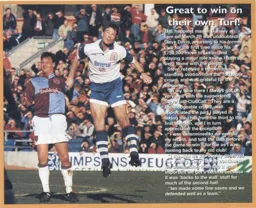 Steve Davis delighted to win at Turf Moor - 96-97 programme feature