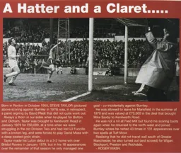 Steve Taylor, A Hatter and a Claret - 96-97 programme feature