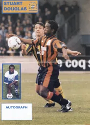 Stuart Douglas poster - 96-97 programme feature