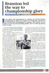 Terry Branston Where Are They Now 1993