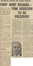 Tom Hodgson To Be President July 1971