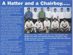 Viv Busby, A Hatter and a Chairboy - 96-97 programme feature