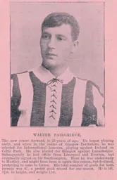 Walter Fairgrieve Luton News Football Handbook Entry