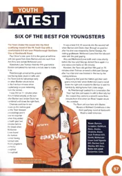 Zane Banton nets a hattrick for the youth team 2012:13 Programme Article