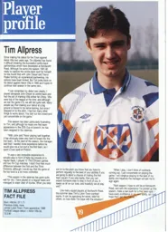 Tim Allpress Player Profile 1992