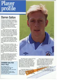 Darren Salton Player Profile 1992