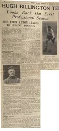 Hugh Billington Beds And Herts Evening Telegraph Article 1939