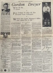 Gordon Dreyer Beds And Herts Evening Telegraph Article 1939